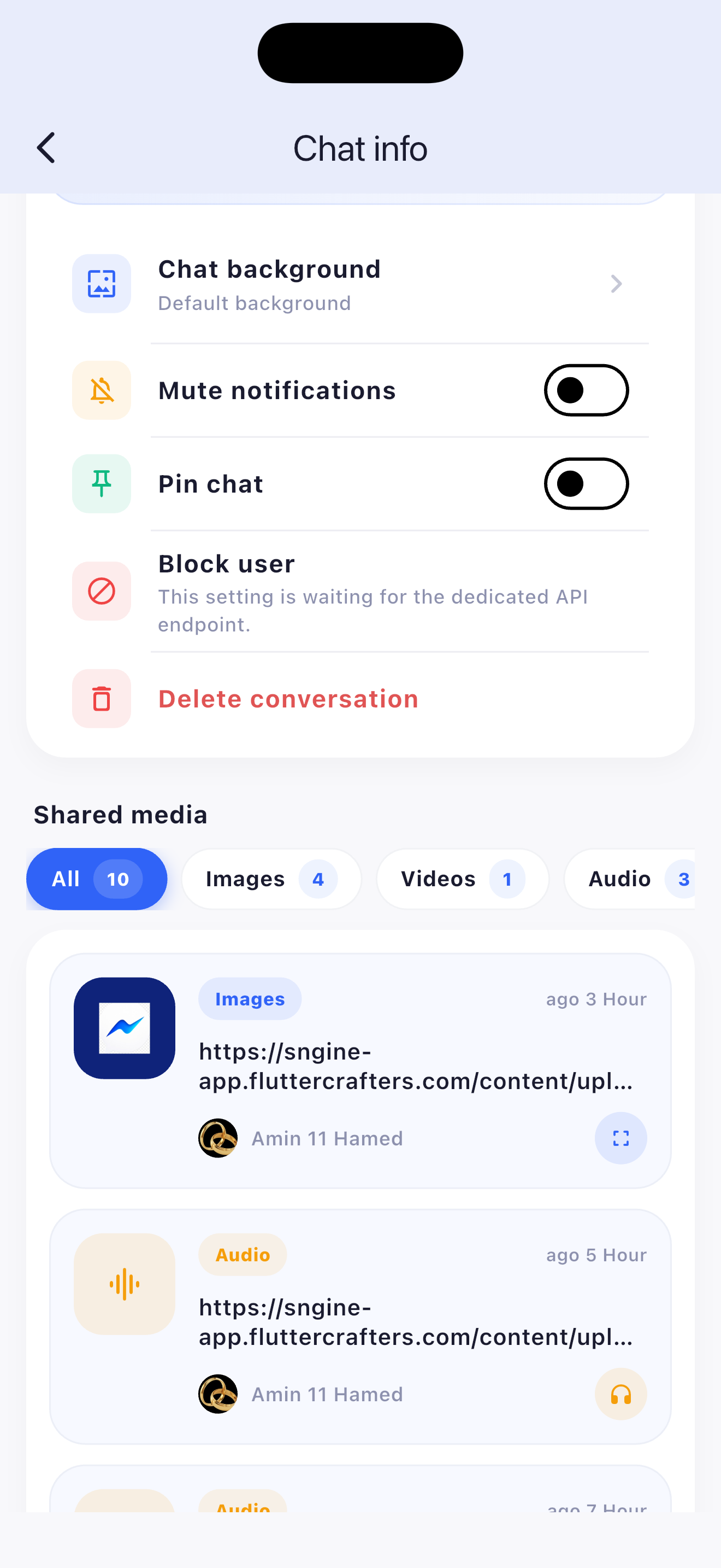 Sngine Messanger – Flutter Social Networking App (Android & iOS) mobile preview